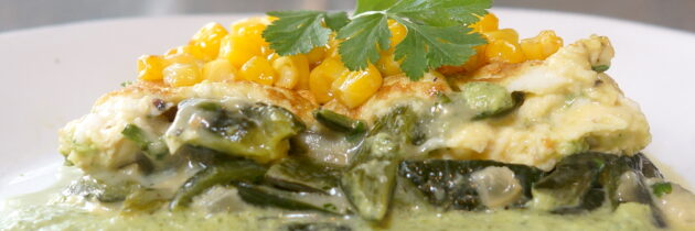 Poblano and Corn Omelette