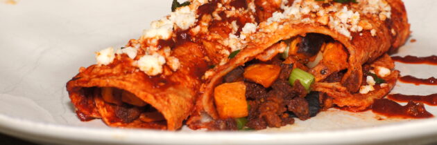 Enchilada de Camote y Chorizo