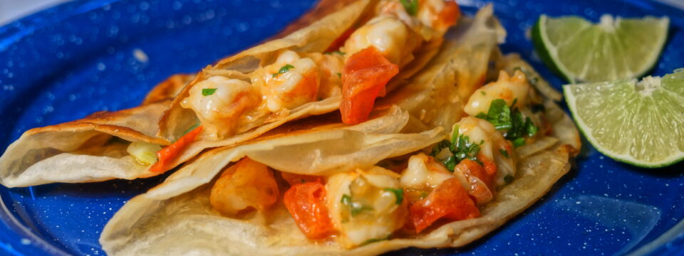 Cheesy Shrimp Taco